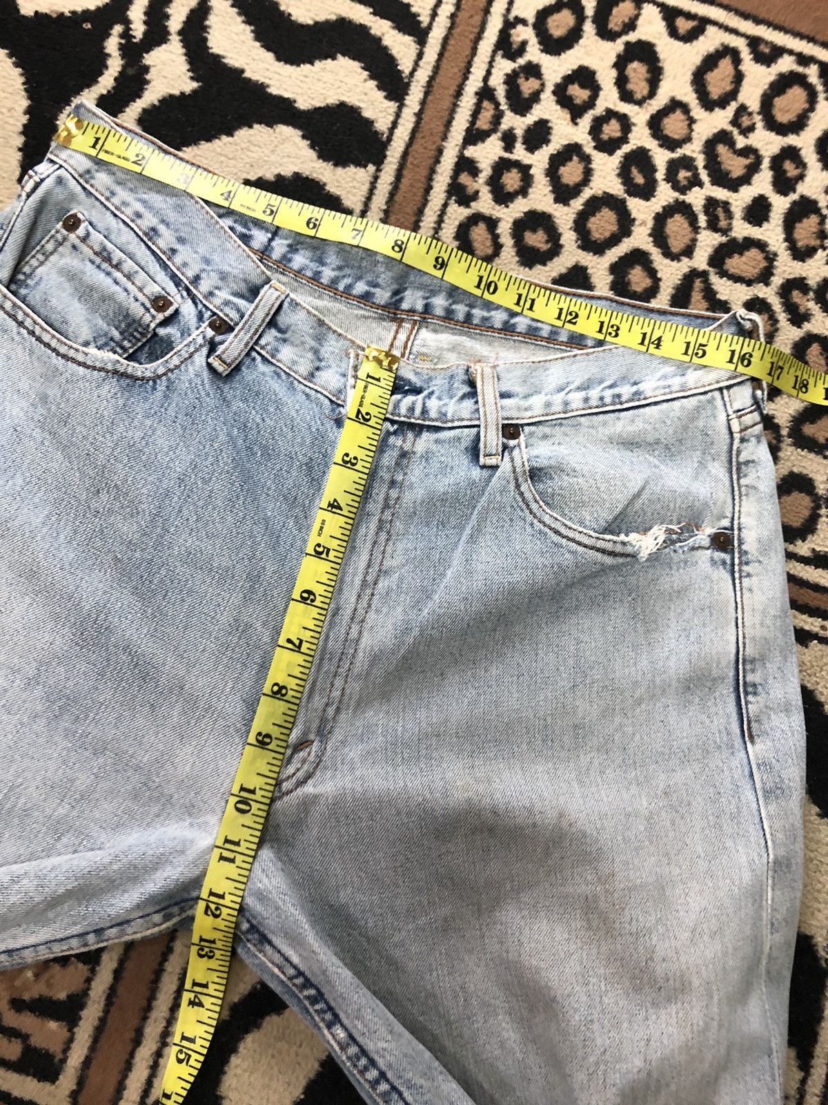 Levi's Vintage Clothing × Vintage VINTAGE 90s LEVIS 503 LIGHT BLUE WASH DISTRESSED DENIM Size US 33 - 14 Thumbnail