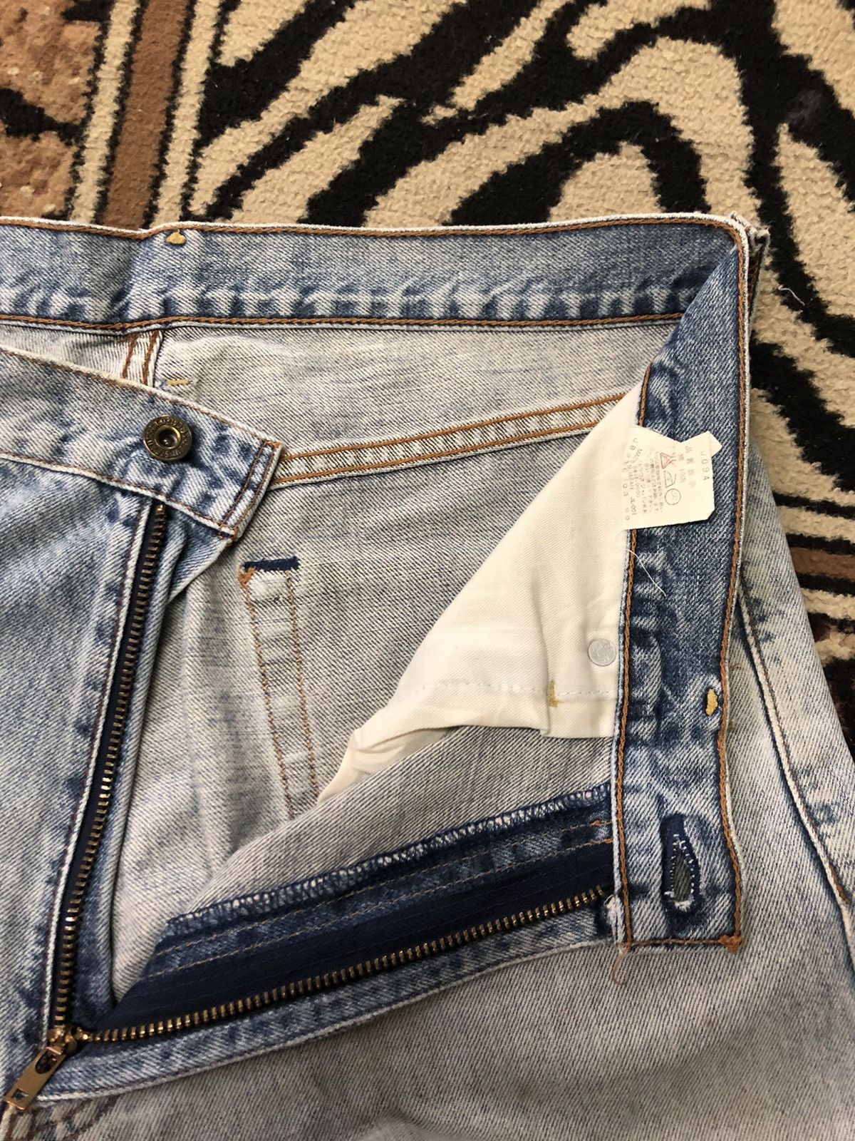 Levi's Vintage Clothing × Vintage VINTAGE 90s LEVIS 503 LIGHT BLUE WASH DISTRESSED DENIM Size US 33 - 5 Thumbnail