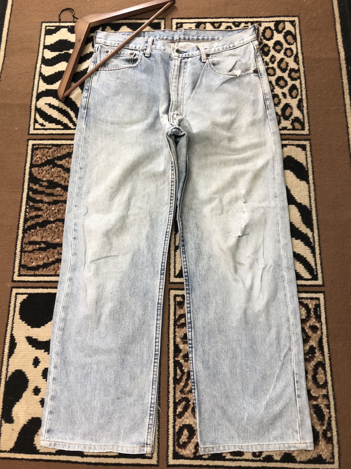 Levi's Vintage Clothing × Vintage VINTAGE 90s LEVIS 503 LIGHT BLUE WASH DISTRESSED DENIM Size US 33 - 2 Thumbnail