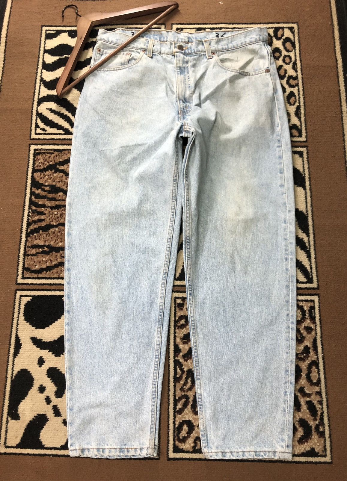 Levi's × Vintage VINTAGE 90s LEVIS 550 BLUE WASH DENIM Size US 36 / EU 52 - 2 Thumbnail
