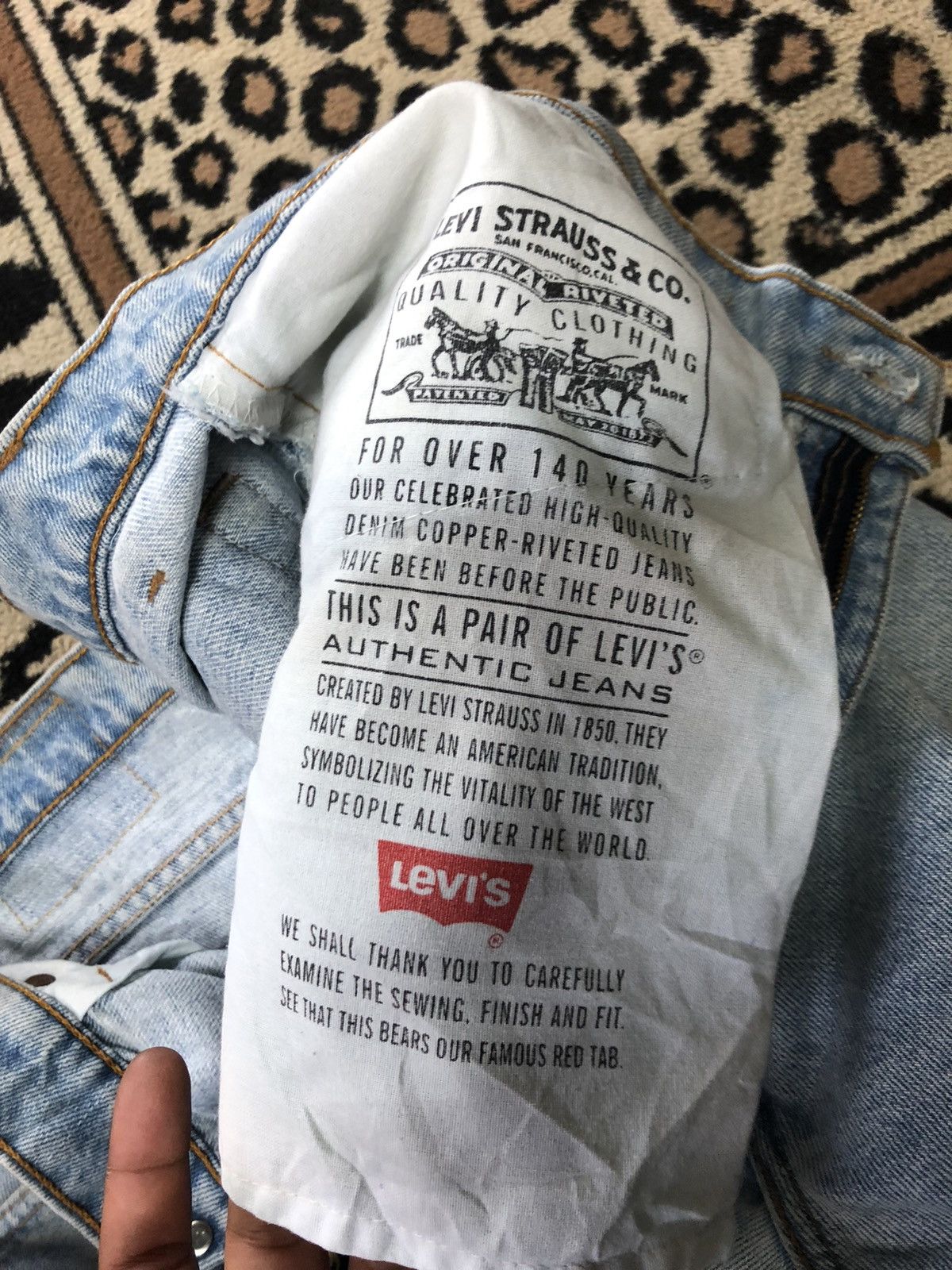 Levi's × Vintage VINTAGE 90s LEVIS 550 BLUE WASH DENIM Size US 36 / EU 52 - 6 Thumbnail