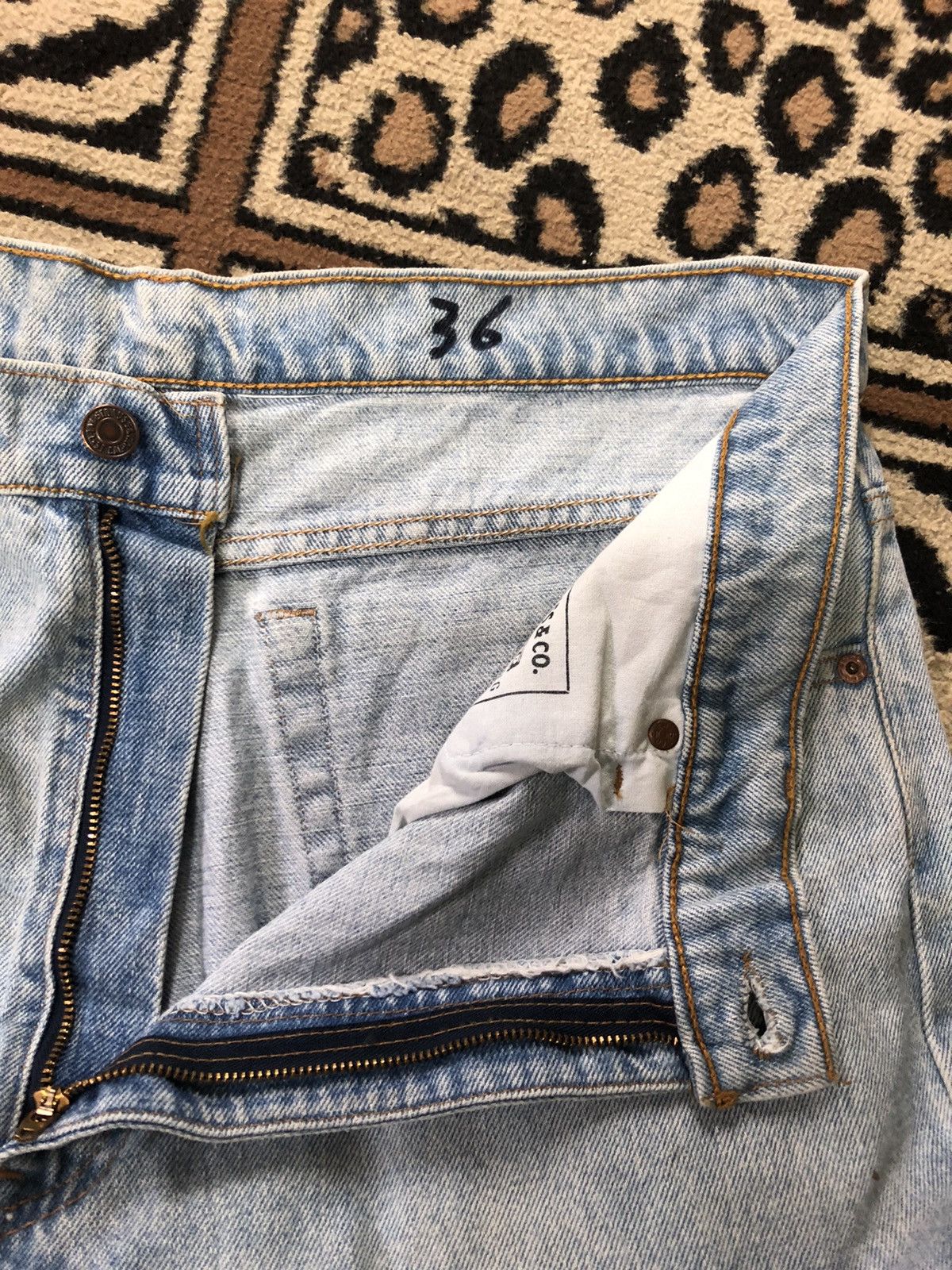 Levi's × Vintage VINTAGE 90s LEVIS 550 BLUE WASH DENIM Size US 36 / EU 52 - 5 Thumbnail