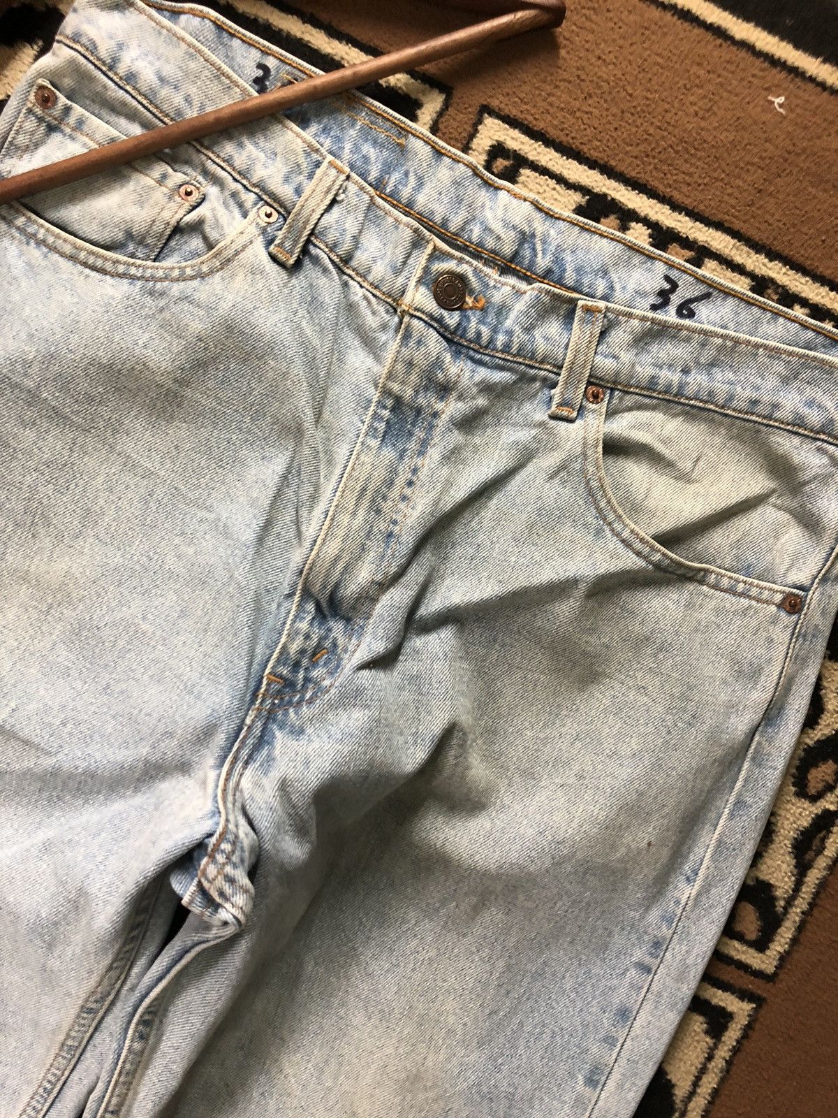 Levi's × Vintage VINTAGE 90s LEVIS 550 BLUE WASH DENIM Size US 36 / EU 52 - 3 Thumbnail