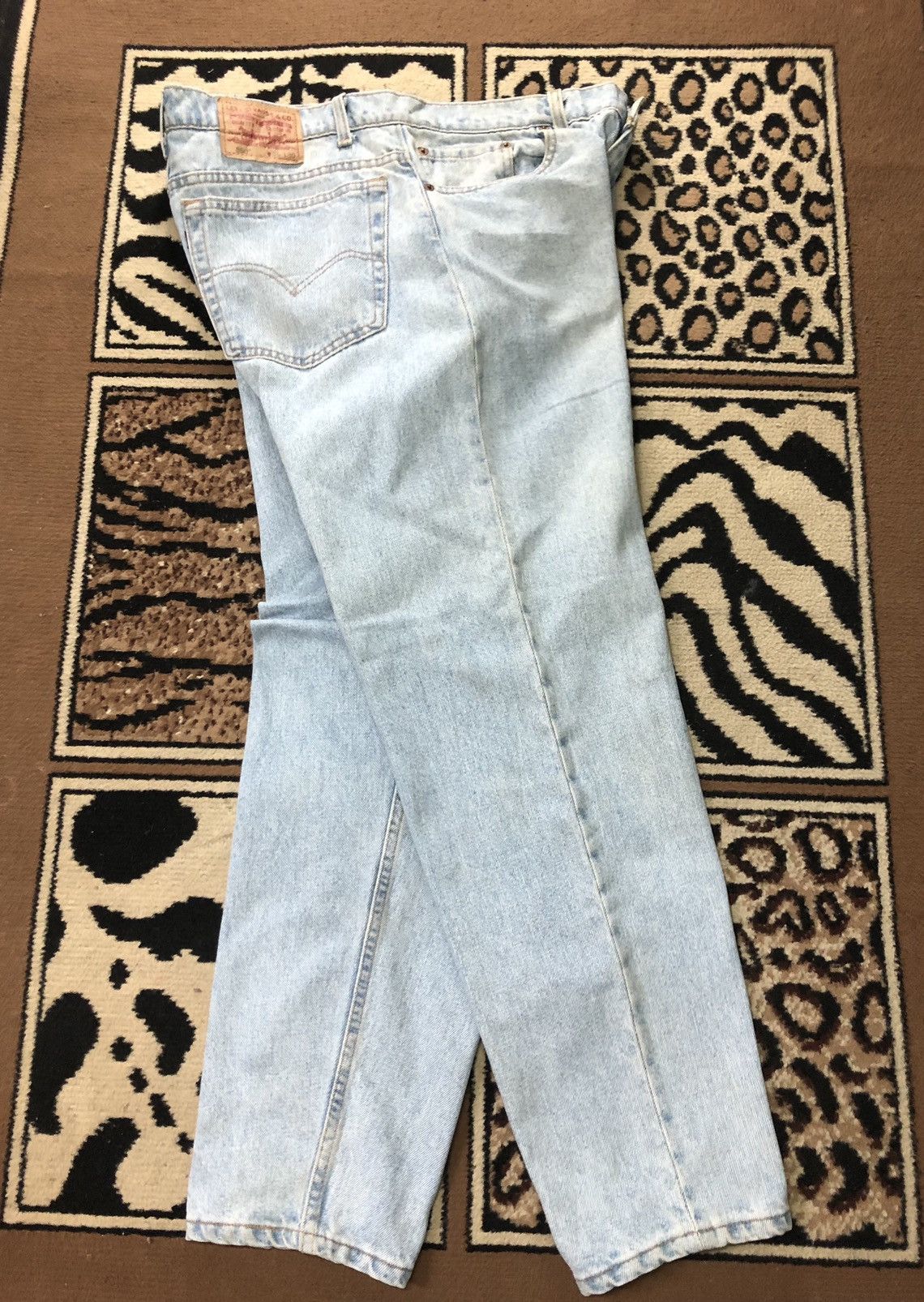 Levi's × Vintage VINTAGE 90s LEVIS 550 BLUE WASH DENIM Size US 36 / EU 52 - 12 Thumbnail