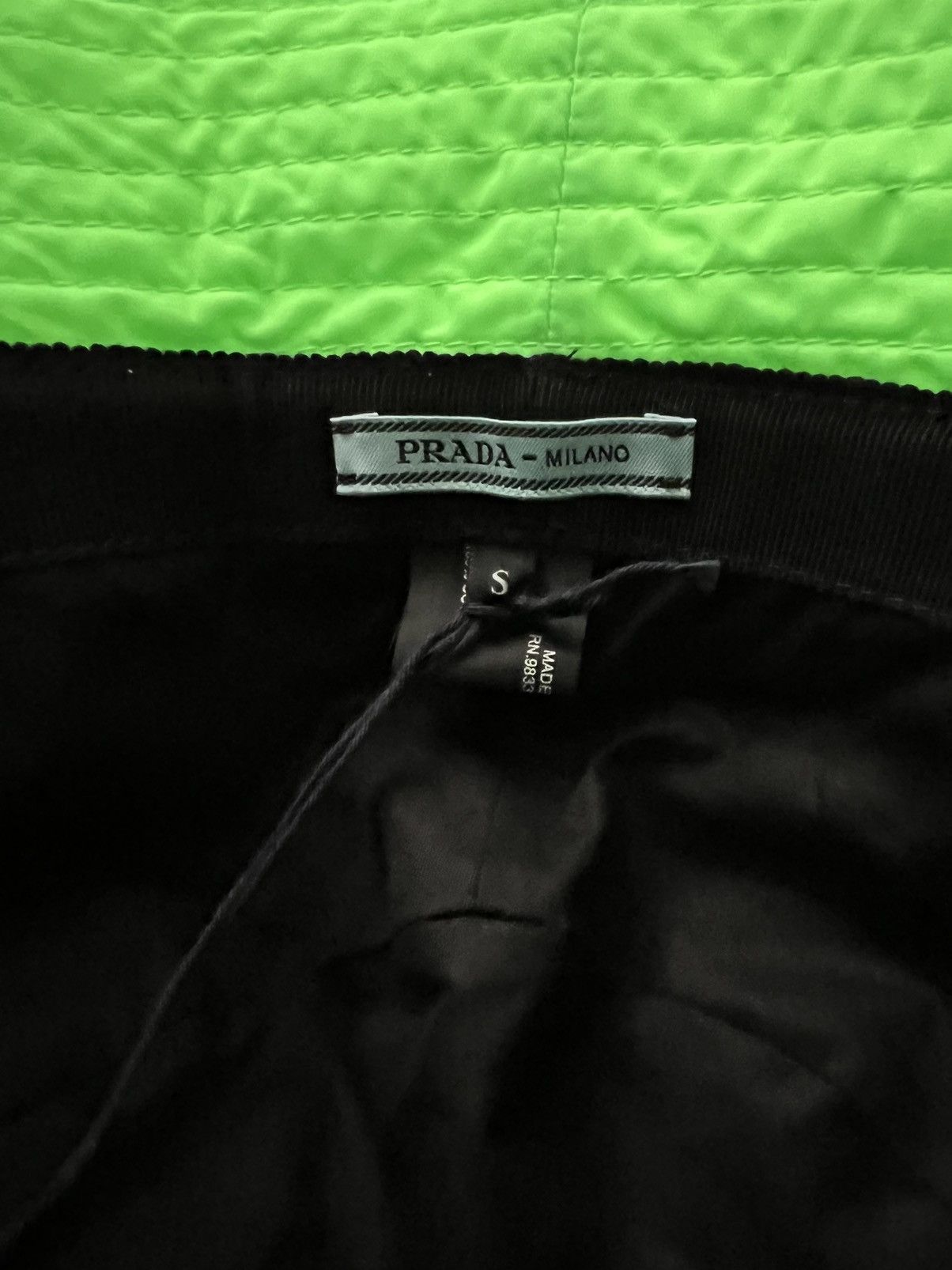 Prada Prada Sport Neon Green Nylon Bucket Hat Size ONE SIZE - 5 Thumbnail