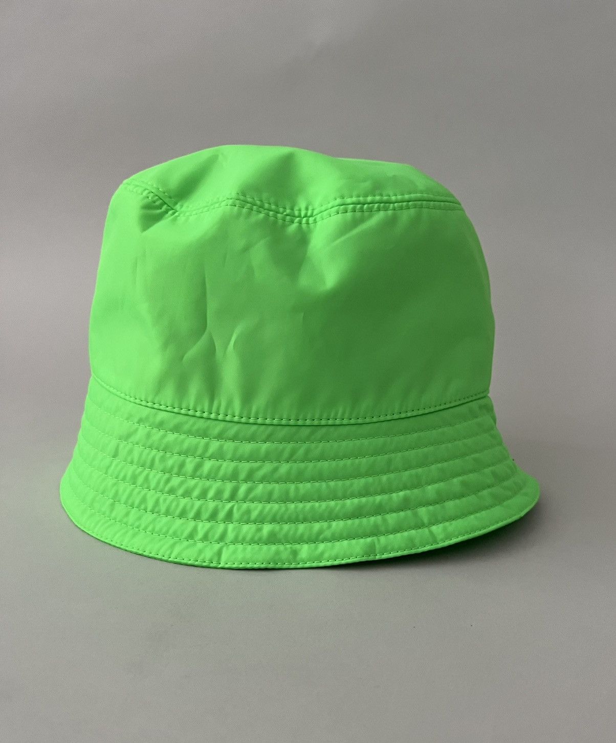 Prada Prada Sport Neon Green Nylon Bucket Hat Size ONE SIZE - 4 Thumbnail
