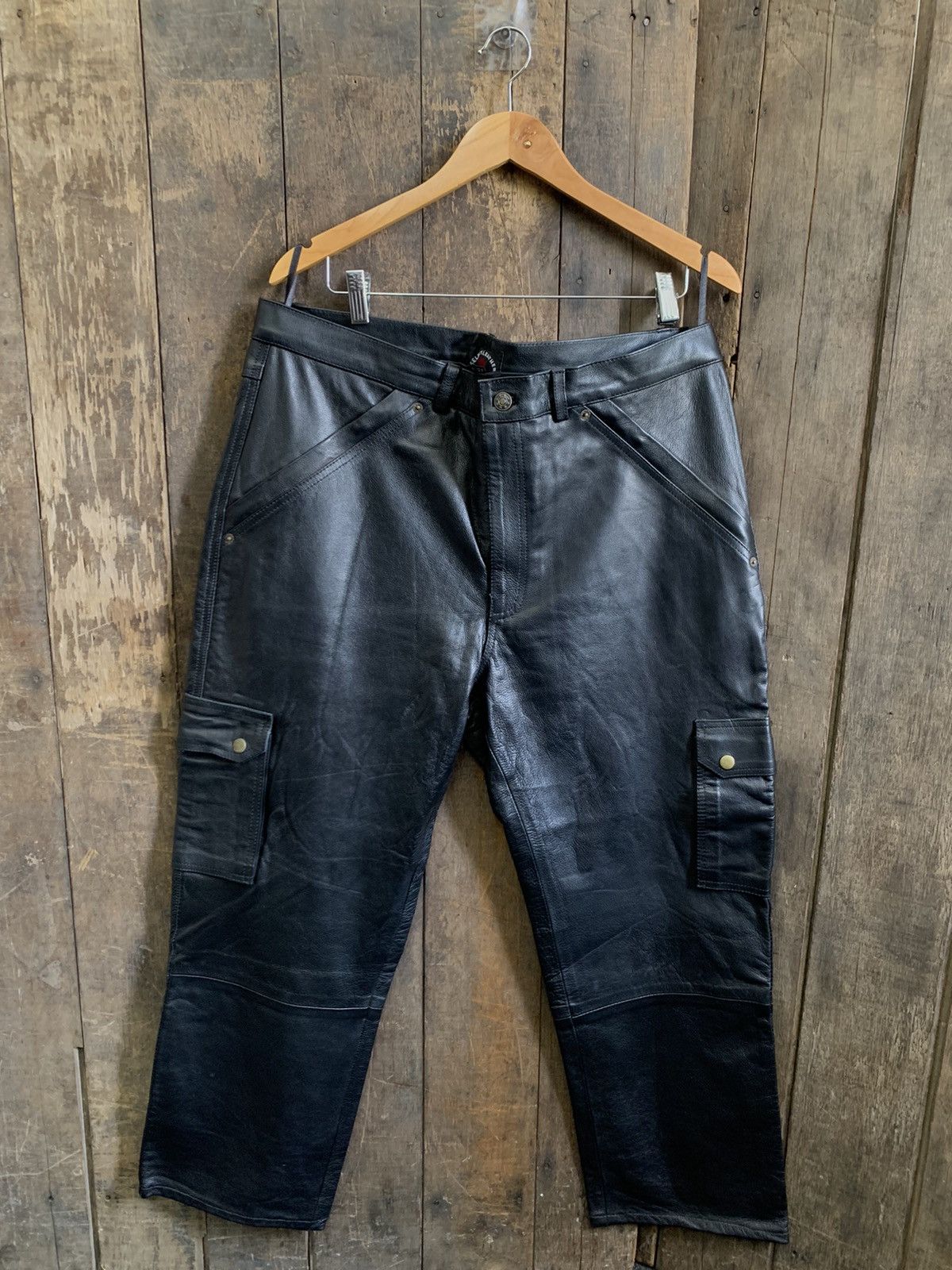 Leather Vintage Leather Cargo Pants Size US 39 - 11 Thumbnail
