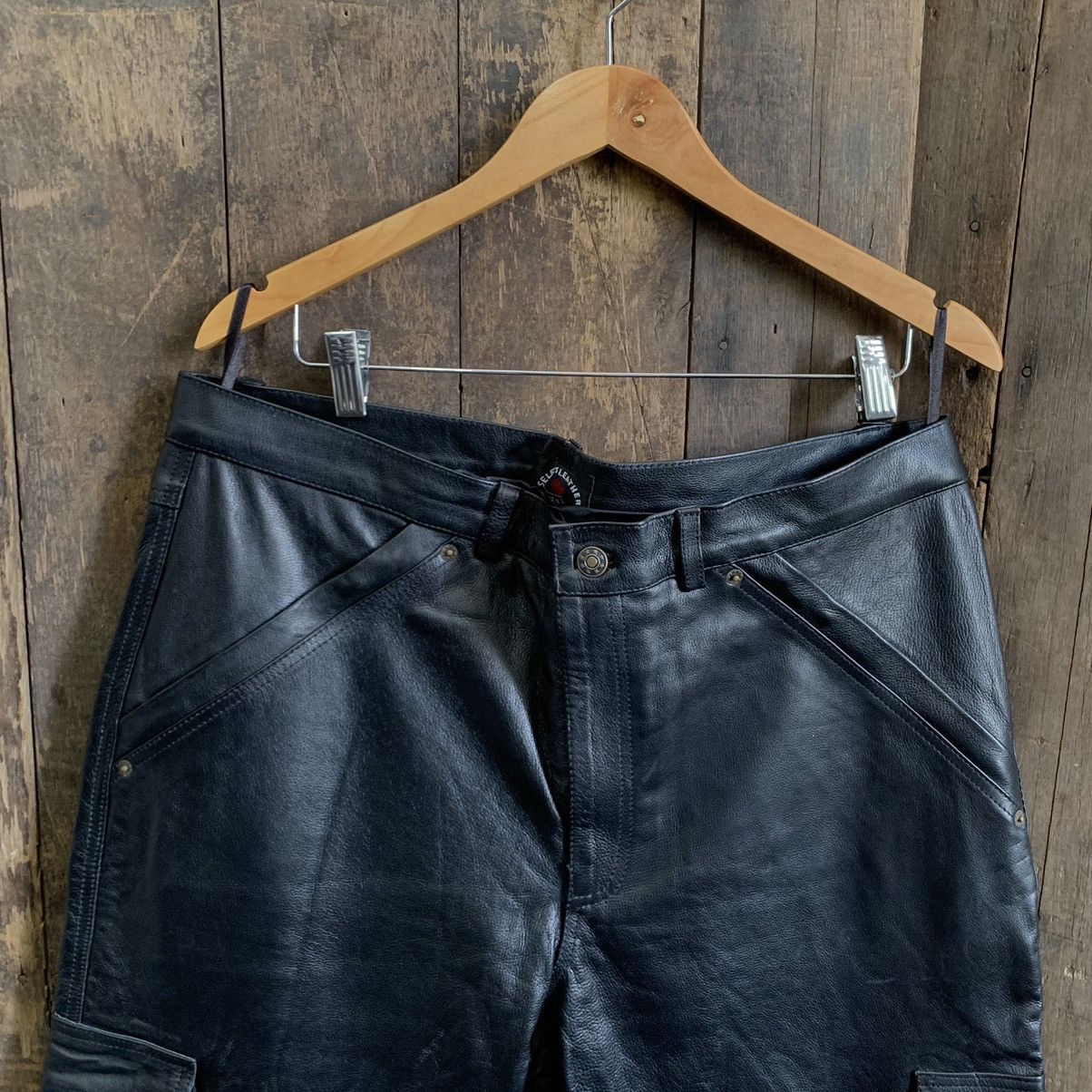 Leather Vintage Leather Cargo Pants Size US 39 - 3 Thumbnail