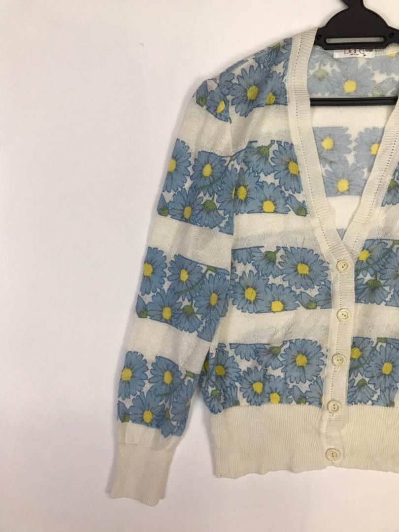 Homespun Knitwear × Vintage PIARE knitwear cardigan flower full print Size US M / EU 48-50 / 2 - 4 Thumbnail