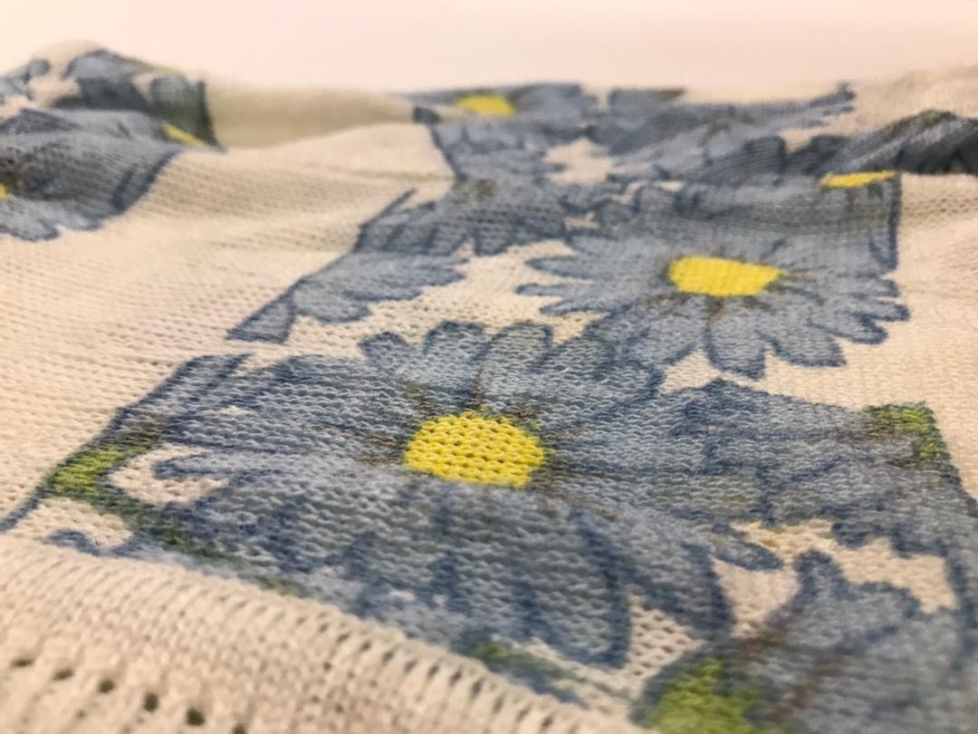 Homespun Knitwear × Vintage PIARE knitwear cardigan flower full print Size US M / EU 48-50 / 2 - 7 Thumbnail