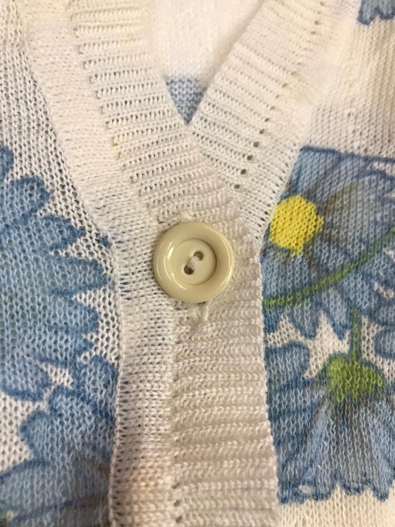 Homespun Knitwear × Vintage PIARE knitwear cardigan flower full print Size US M / EU 48-50 / 2 - 6 Thumbnail