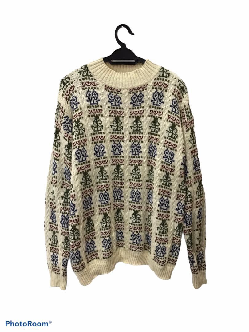 Aran Isles Knitwear × Homespun Knitwear Vintage JJ FARMER multicolour knitwear classic design Size US L / EU 52-54 / 3 - 1 Thumbnail