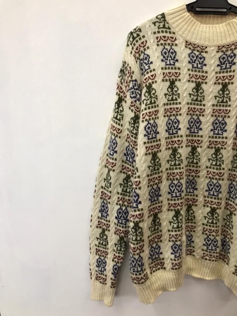 Aran Isles Knitwear × Homespun Knitwear Vintage JJ FARMER multicolour knitwear classic design Size US L / EU 52-54 / 3 - 3 Thumbnail