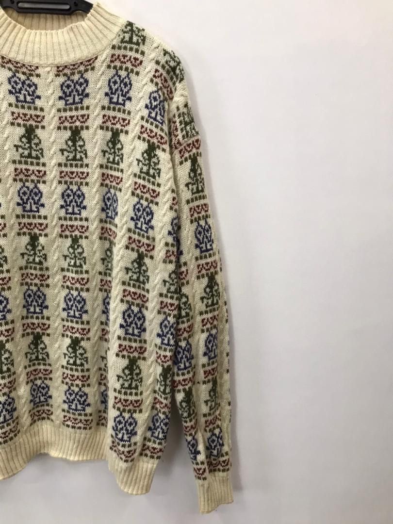 Aran Isles Knitwear × Homespun Knitwear Vintage JJ FARMER multicolour knitwear classic design Size US L / EU 52-54 / 3 - 6 Thumbnail