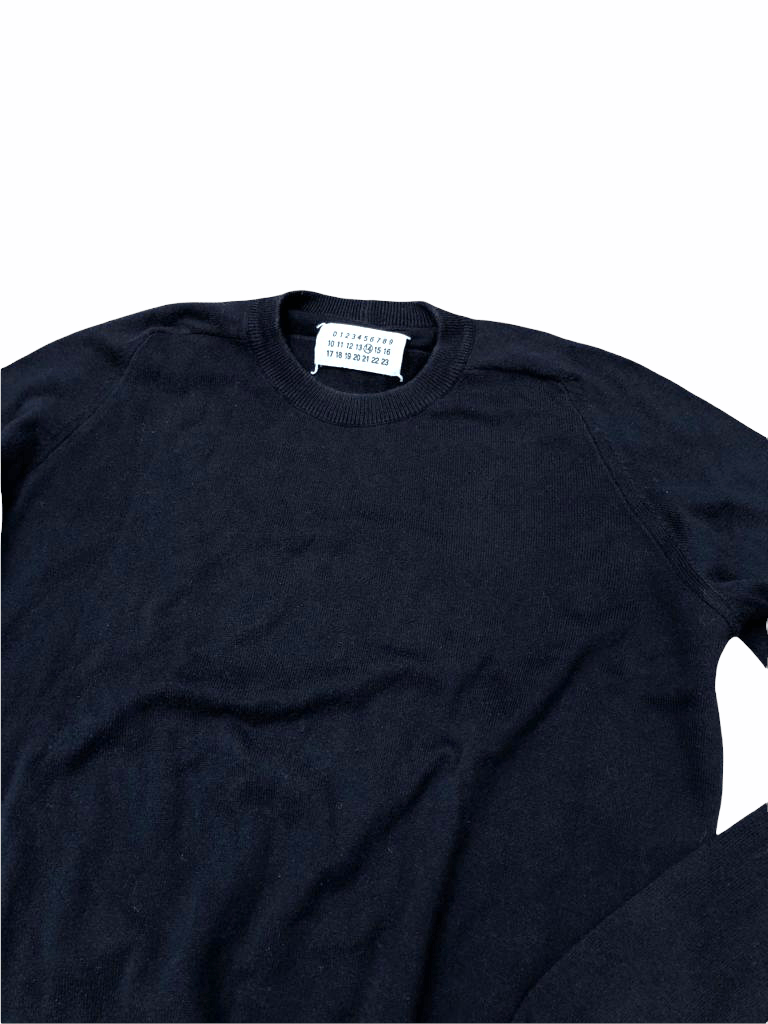 Maison Margiela Navy sweater with suede elbows Size US S / EU 44-46 / 1 - 3 Thumbnail