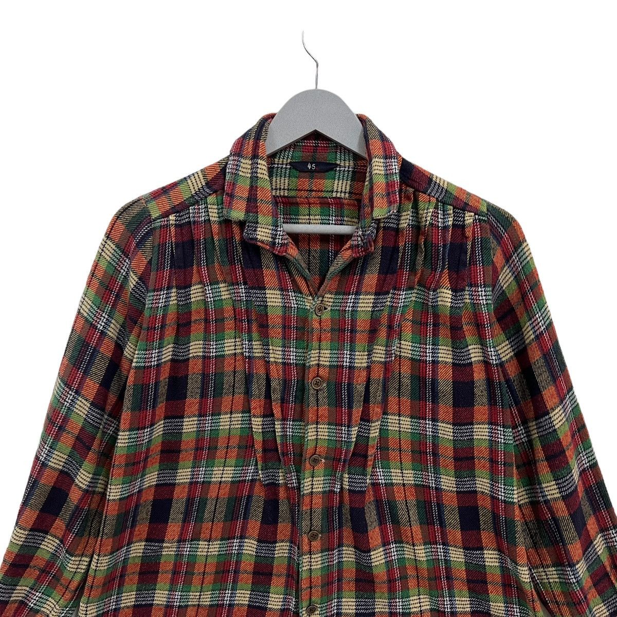 45rpm × Indigo 💥 45 rpm check plaid shirt Size US S / EU 44-46 / 1 - 5 Thumbnail