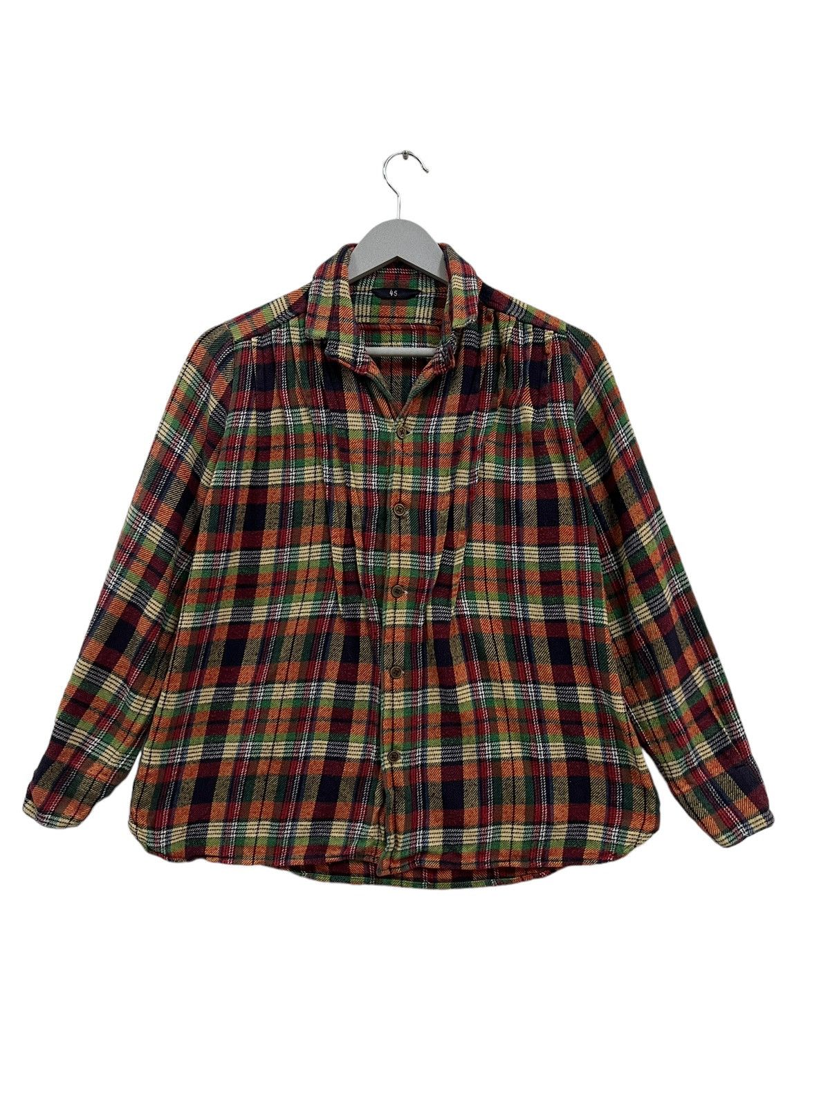 45rpm × Indigo 💥 45 rpm check plaid shirt Size US S / EU 44-46 / 1 - 3 Thumbnail
