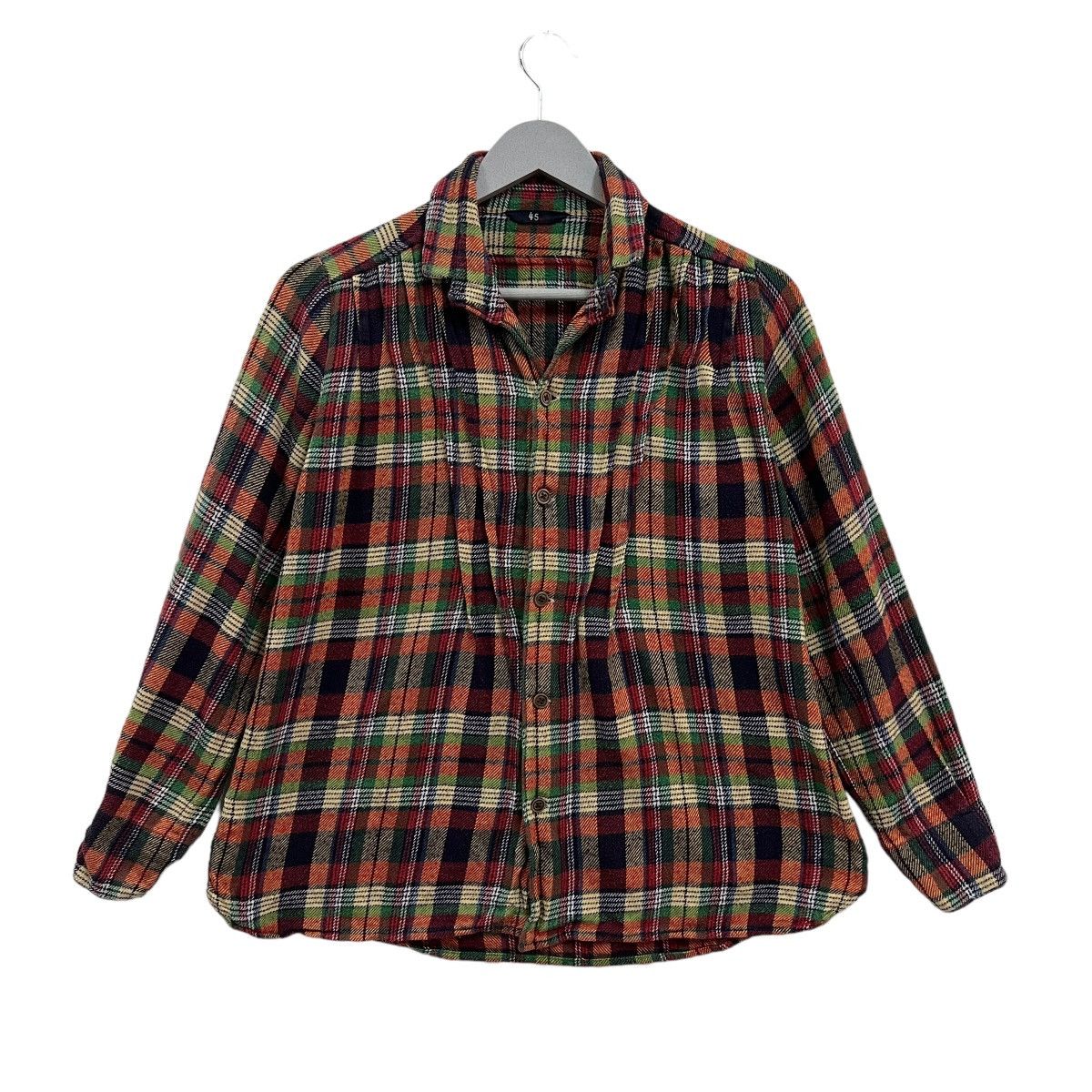 45rpm × Indigo 💥 45 rpm check plaid shirt Size US S / EU 44-46 / 1 - 4 Thumbnail