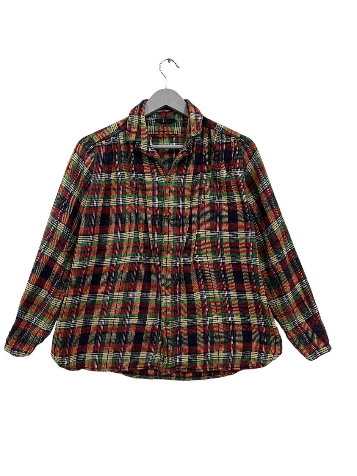 45rpm × Indigo 💥 45 rpm check plaid shirt Size US S / EU 44-46 / 1 - 2 Thumbnail