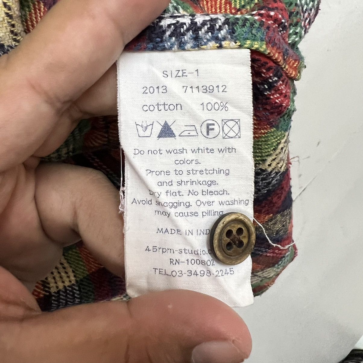 45rpm × Indigo 💥 45 rpm check plaid shirt Size US S / EU 44-46 / 1 - 12 Thumbnail