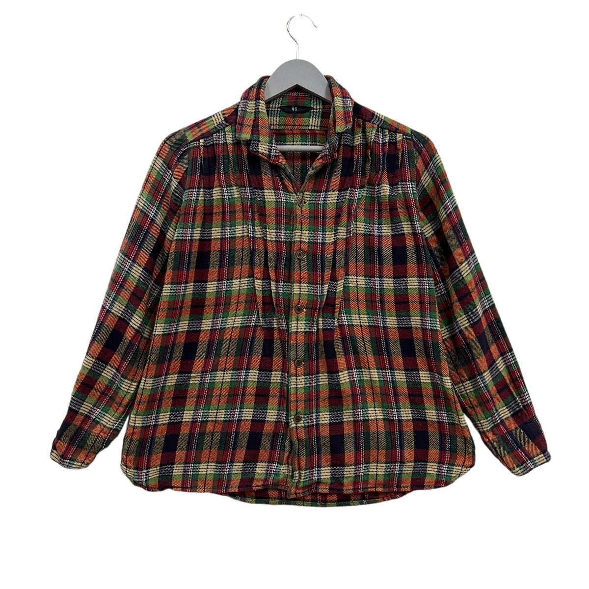 45rpm × Indigo 💥 45 rpm check plaid shirt Size US S / EU 44-46 / 1 - 1 Thumbnail