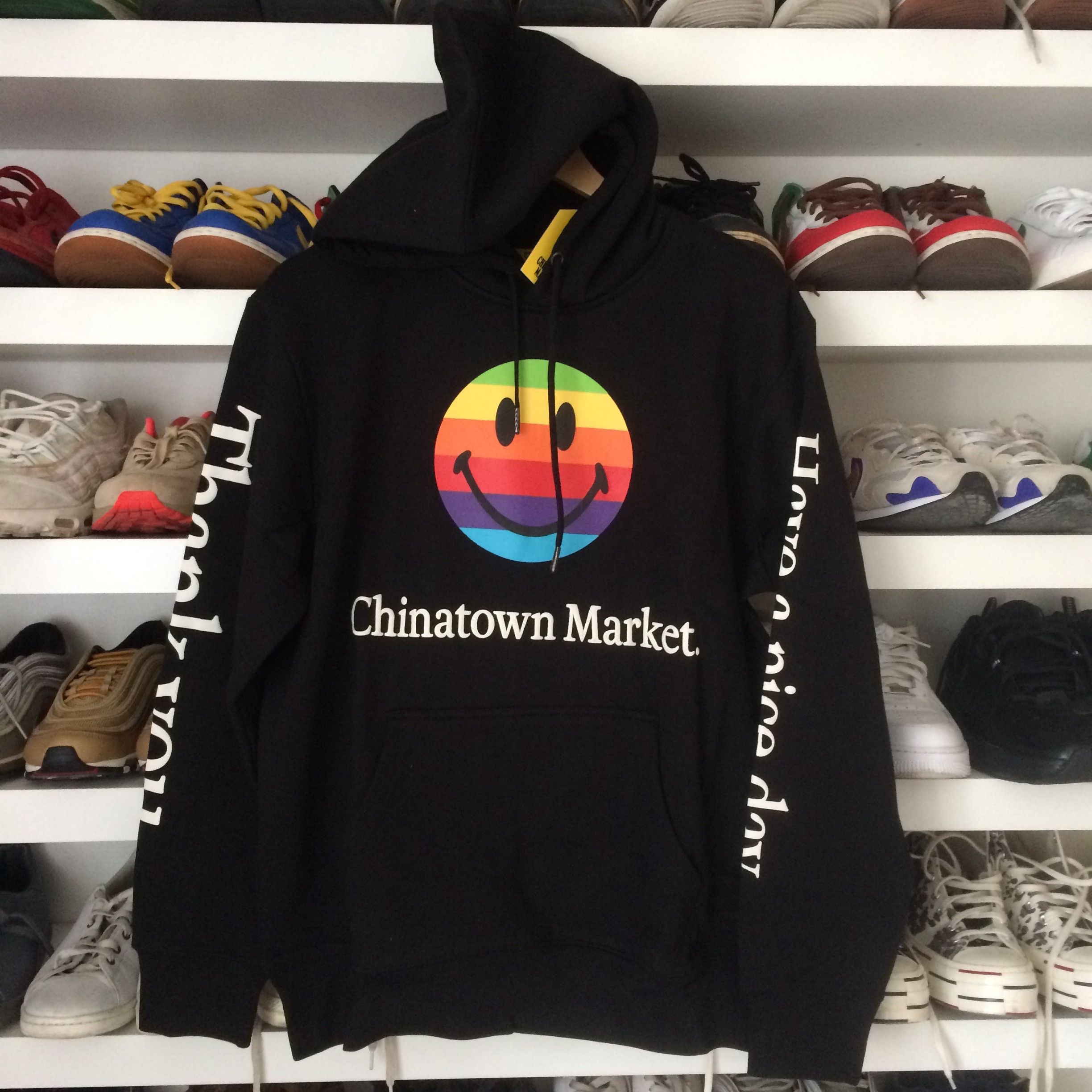 image of Chinatown Market Thank You Have A Nice Day Hoody in Black, Men's (Size XL)