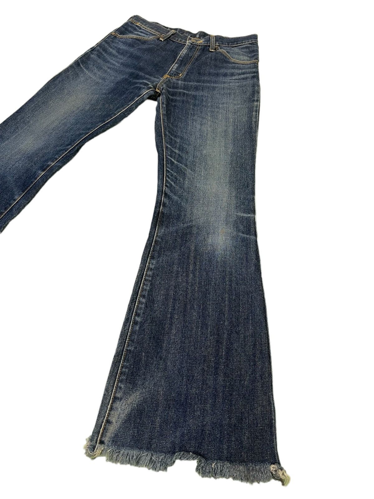 Wrangler Flare Jeans Wrangler Bell Bottom Denim Made in Japan 1🟦2 Size US 31 - 3 Thumbnail