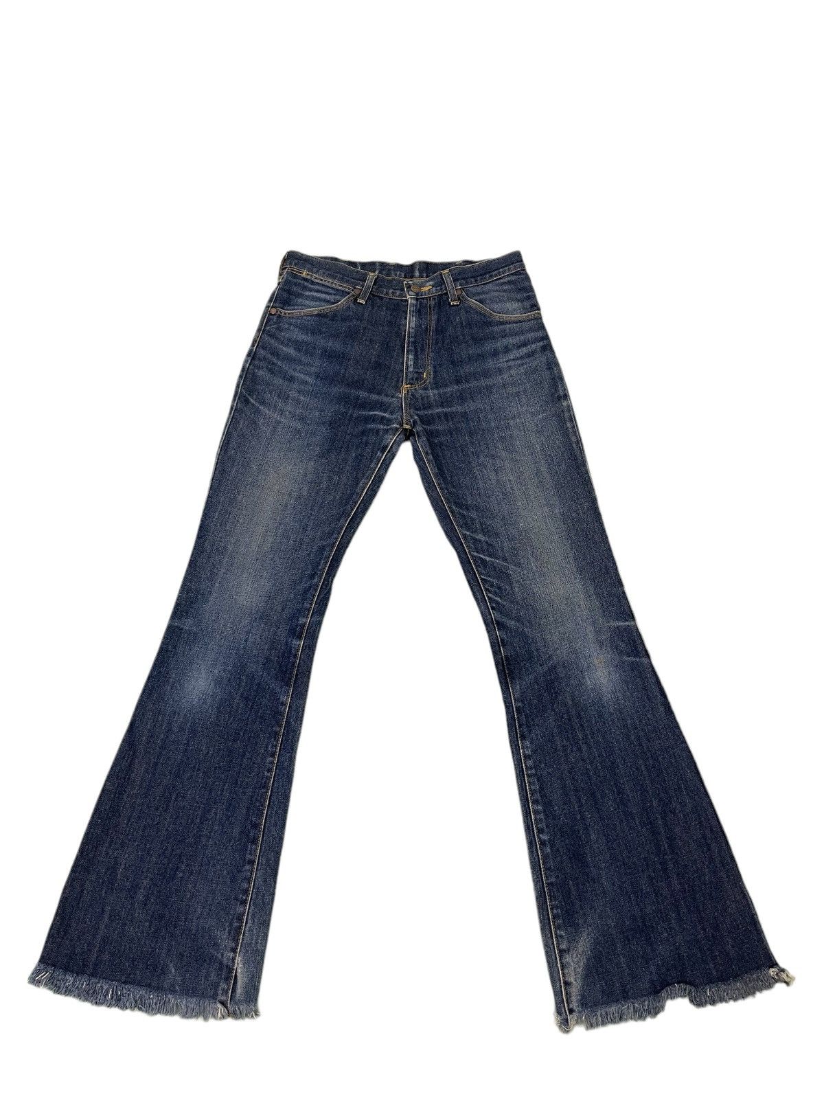 Wrangler Flare Jeans Wrangler Bell Bottom Denim Made in Japan 1🟦2 Size US 31 - 2 Thumbnail