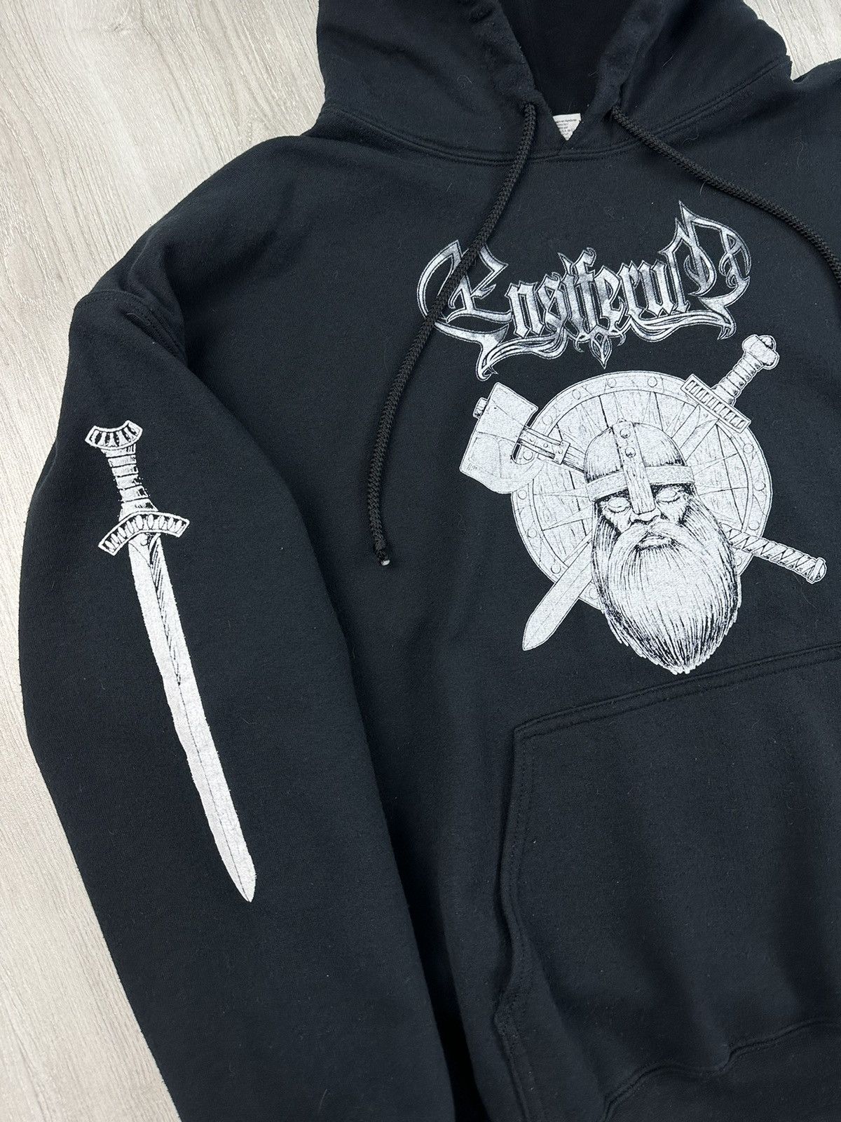 Band Tees Vintage 2005 Ensiferum Viking Black Hoodie Size US L / EU 52-54 / 3 - 3 Thumbnail