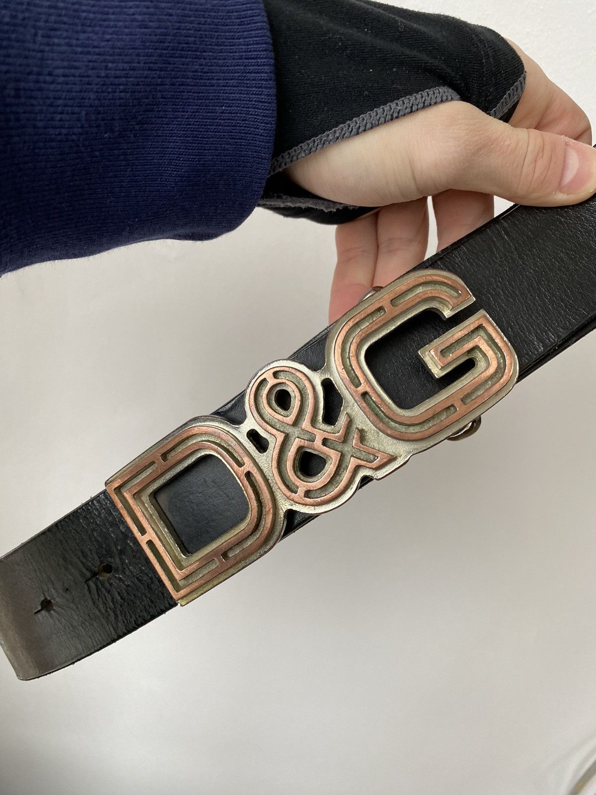 Vintage Dolce&Gabbana Leather High Buckle Belt