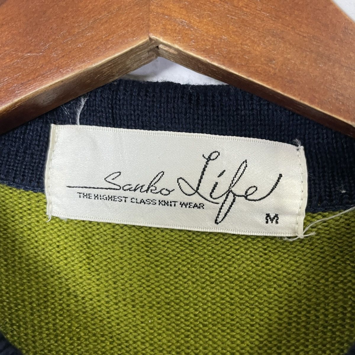 Aran Isles Knitwear Vintage Sanko Life Embroidery Logo Polos Knitwear Size US M / EU 48-50 / 2 - 5 Thumbnail
