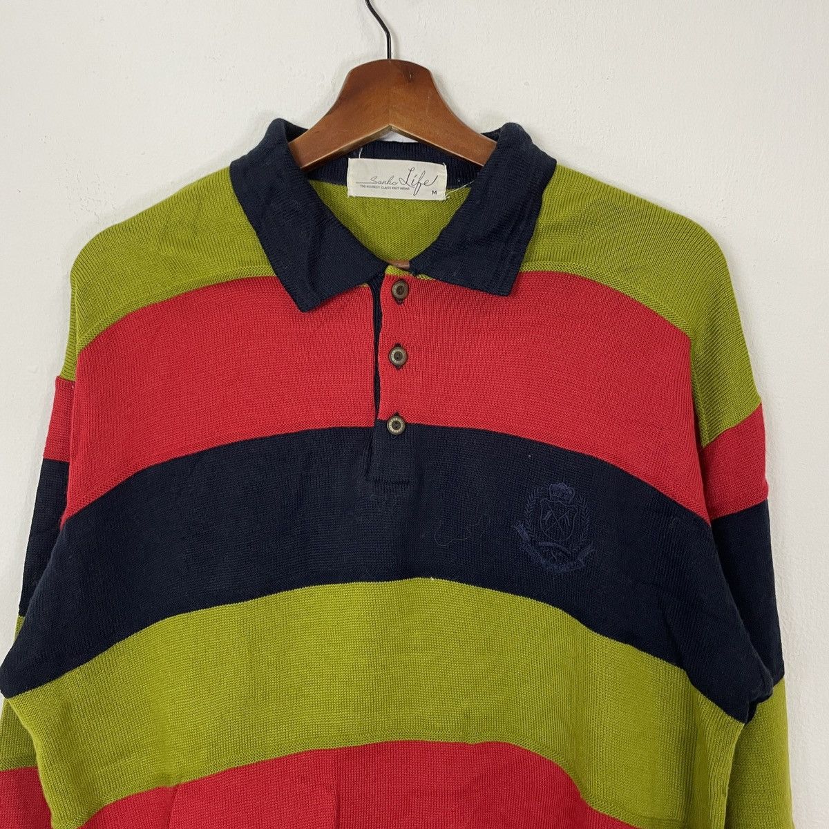 Aran Isles Knitwear Vintage Sanko Life Embroidery Logo Polos Knitwear Size US M / EU 48-50 / 2 - 4 Thumbnail