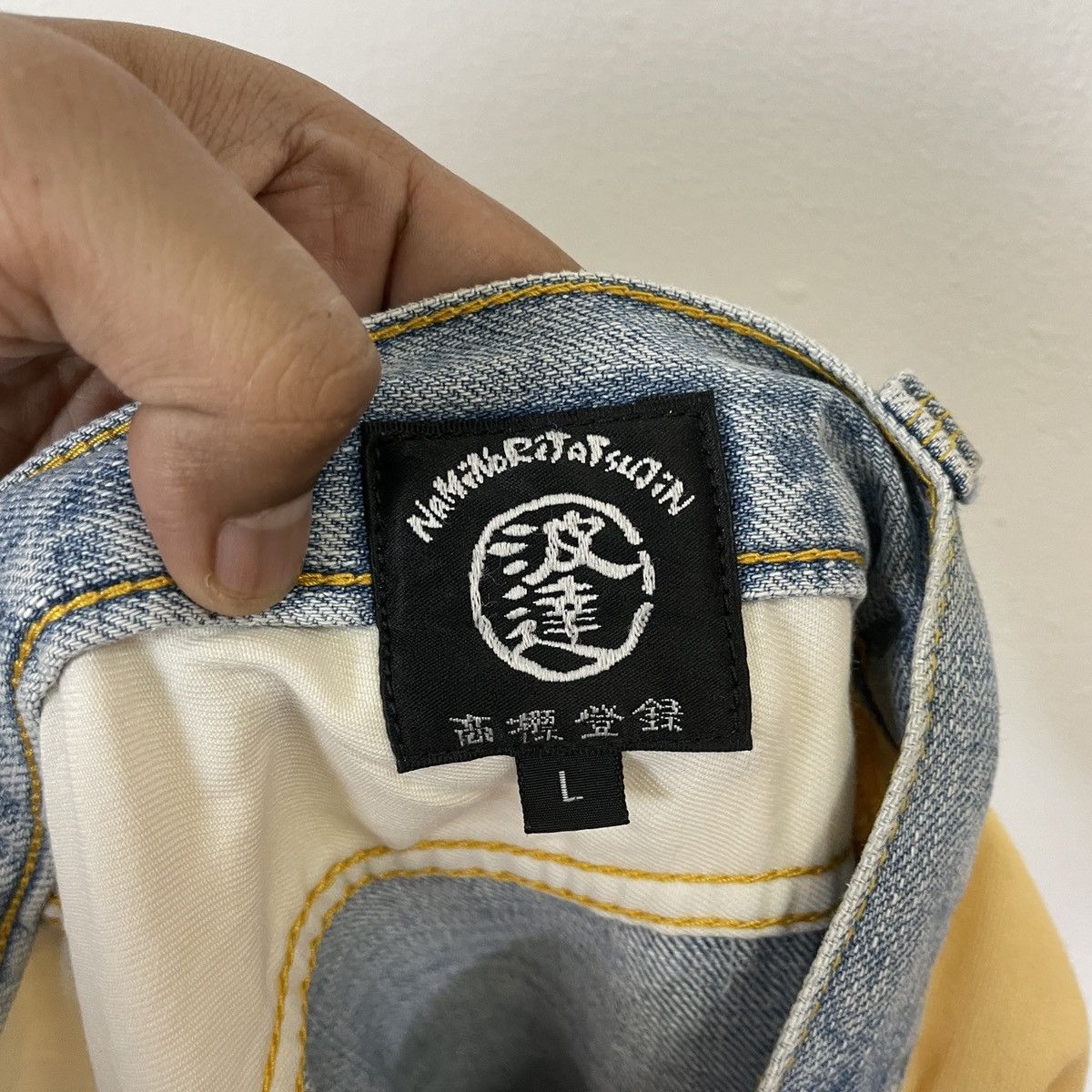 Japanese Brand Vintage Namitatsu Embroidery Skulls Denim Jeans Size US 35 - 12 Thumbnail