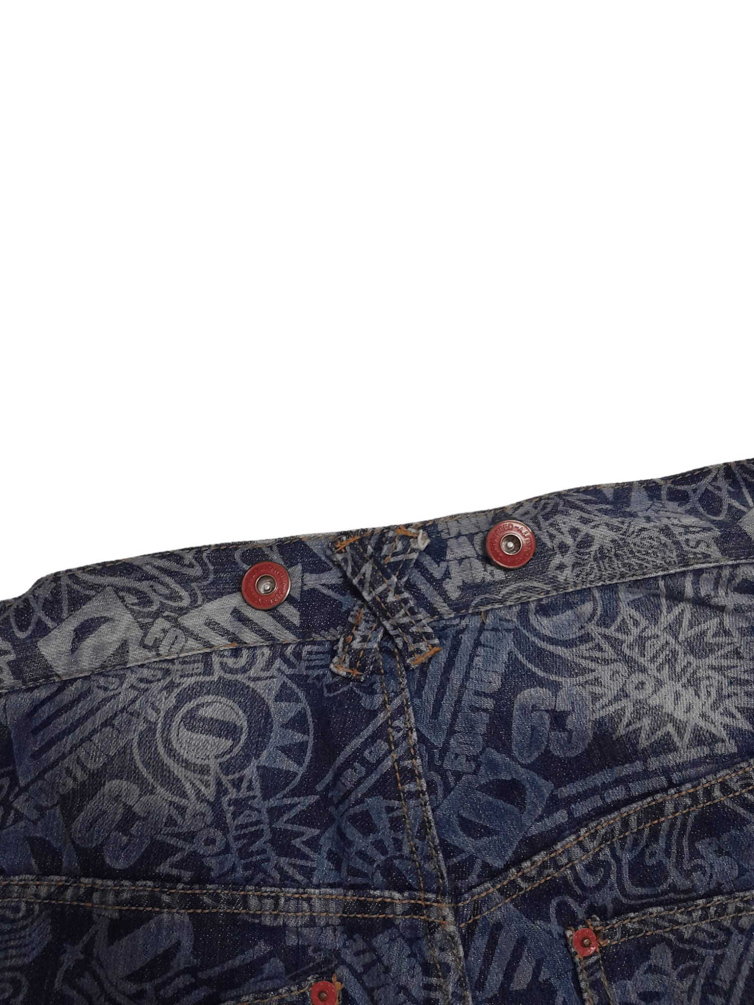 Japanese Brand Fortunate Japan Overprint Short Denim like Hysteric (E723) Size US 32 / EU 48 - 3 Thumbnail