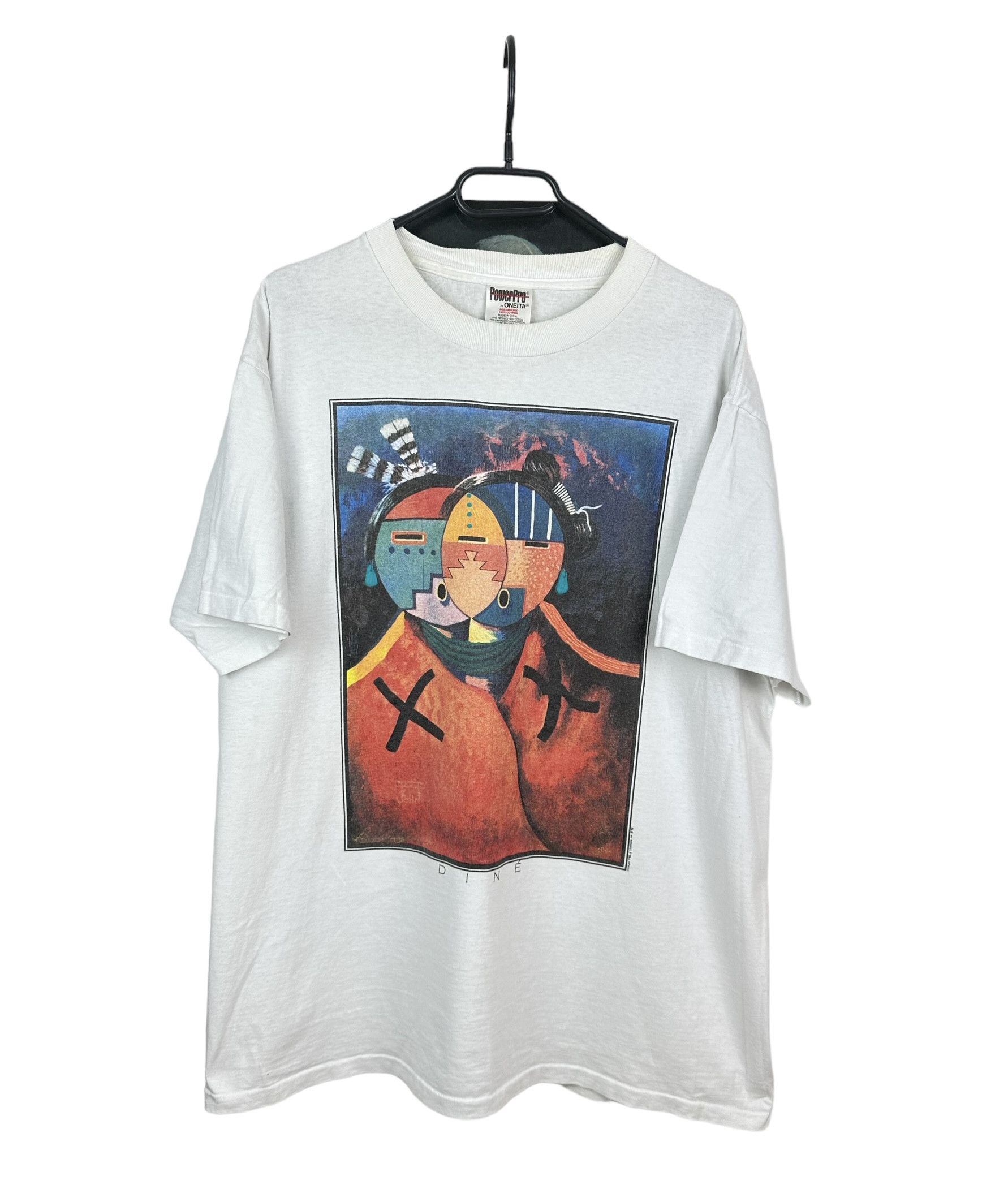 image of 90's Pablo Picasso Art Dine Shirt Tee Jersey in White, Men's (Size XL)