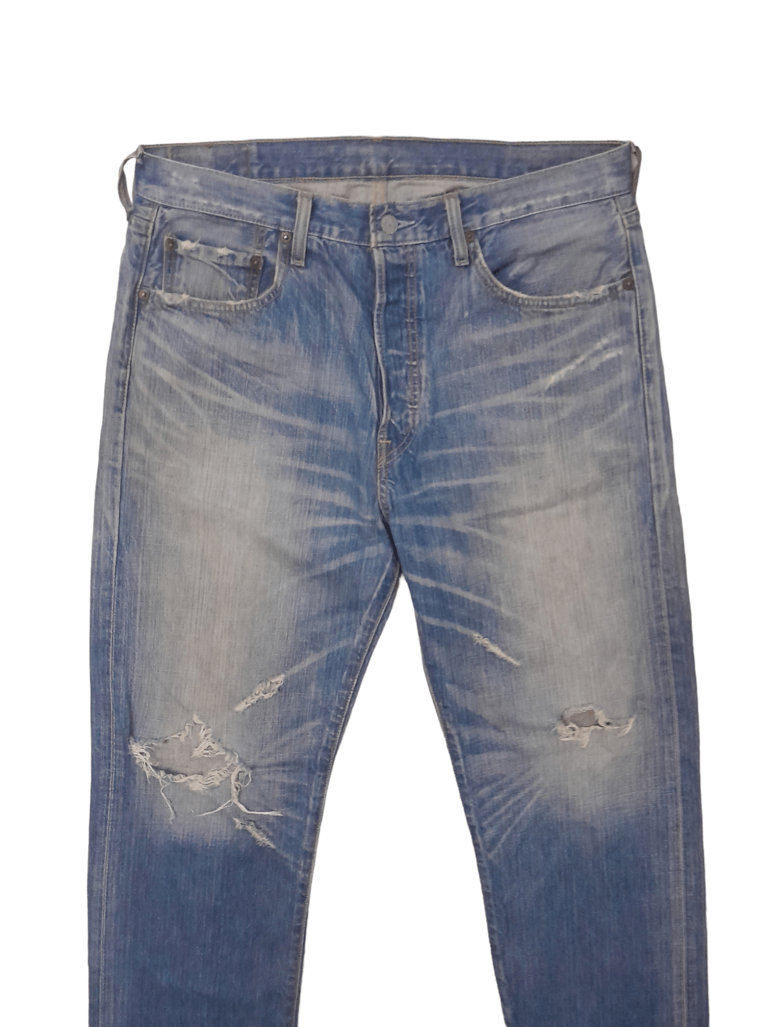 Levi's Vintage Clothing Levis 501 Distressed Denim Japan (E694) Size US 34 / EU 50 - 6 Thumbnail