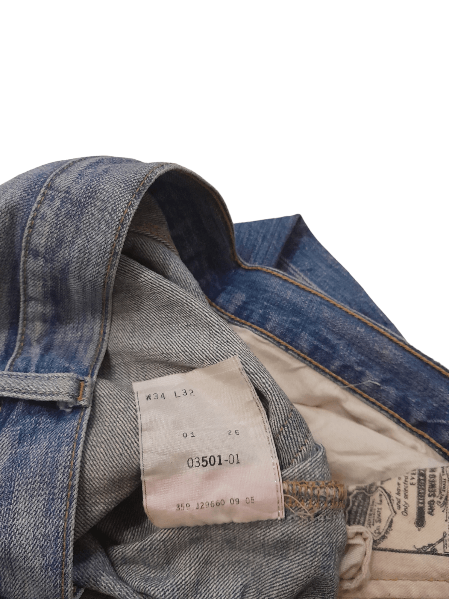 Levi's Vintage Clothing Levis 501 Distressed Denim Japan (E694) Size US 34 / EU 50 - 11 Thumbnail