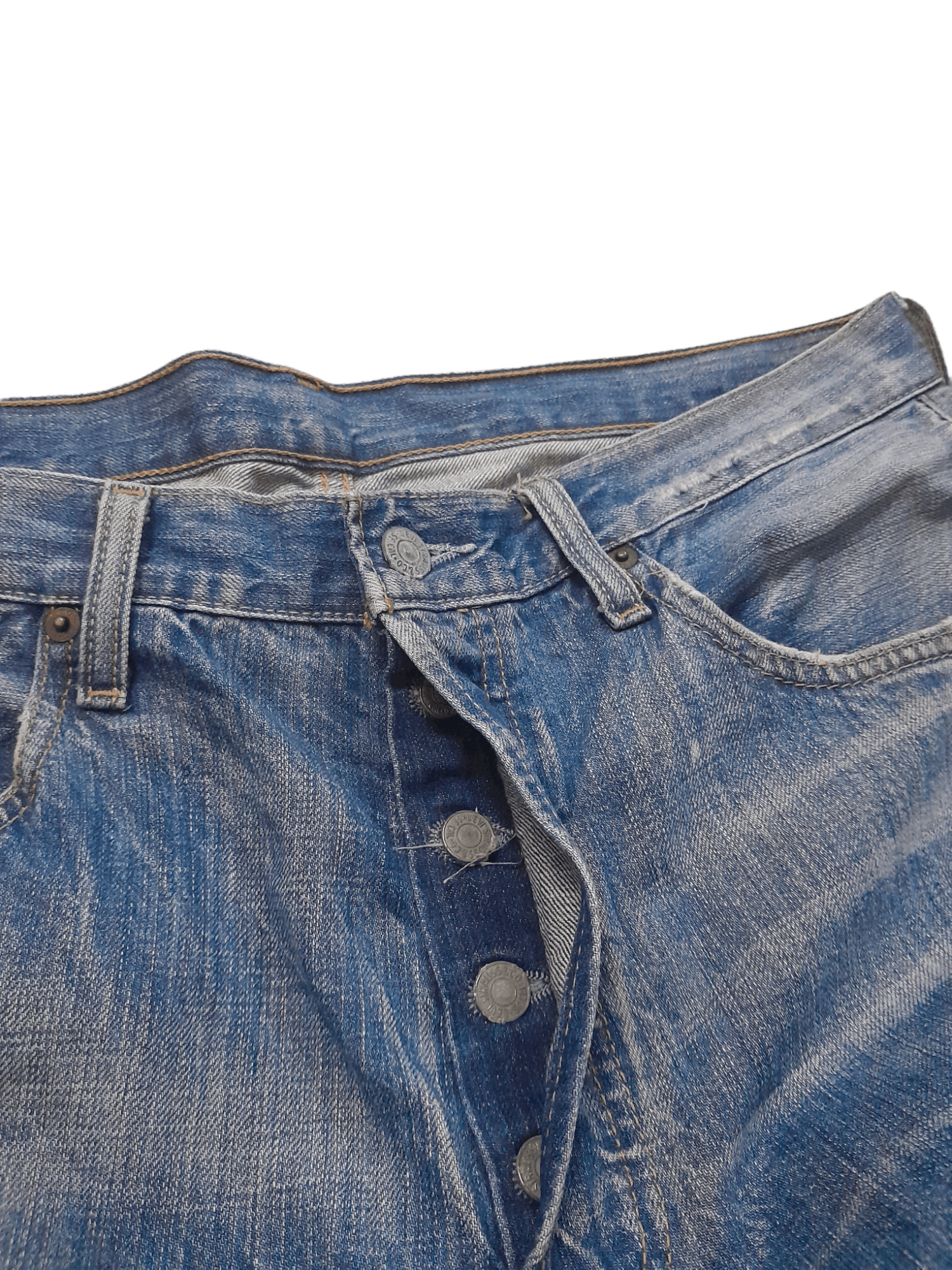 Levi's Vintage Clothing Levis 501 Distressed Denim Japan (E694) Size US 34 / EU 50 - 9 Thumbnail
