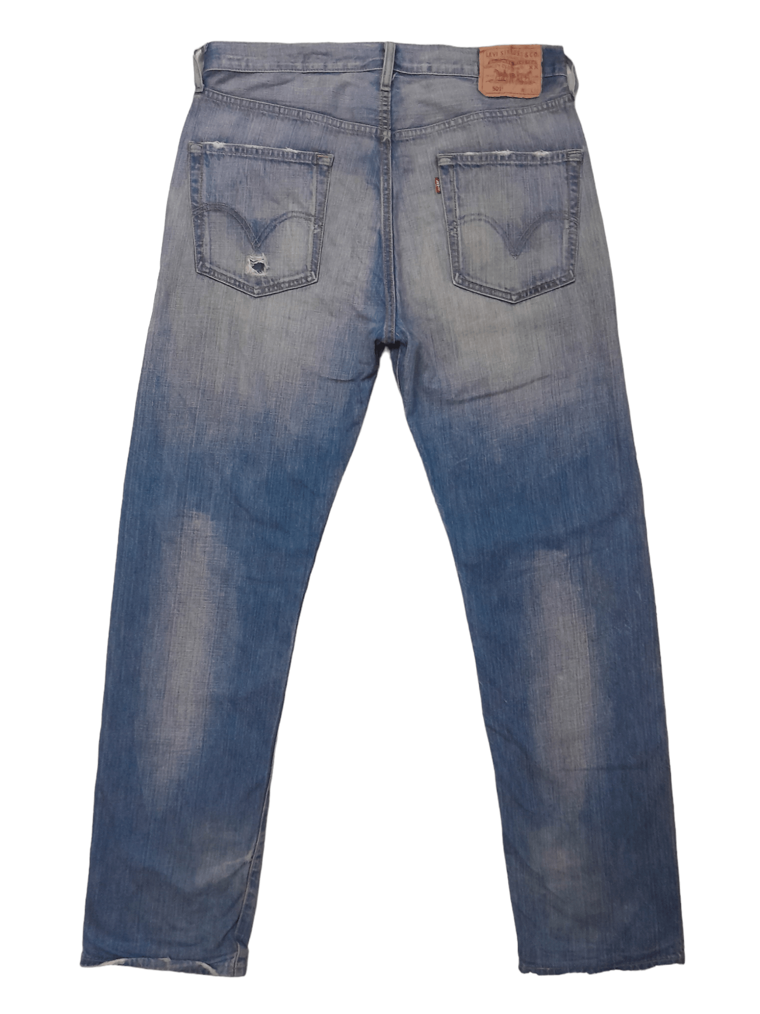 Levi's Vintage Clothing Levis 501 Distressed Denim Japan (E694) Size US 34 / EU 50 - 1 Thumbnail