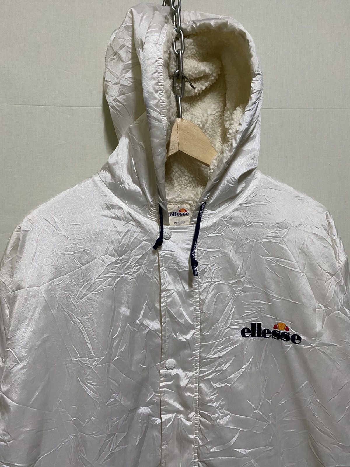 Ellesse × Japanese Brand Ellesse Long Jacket Fleece Inner Big Logo Hoodie Size US L / EU 52-54 / 3 - 2 Thumbnail