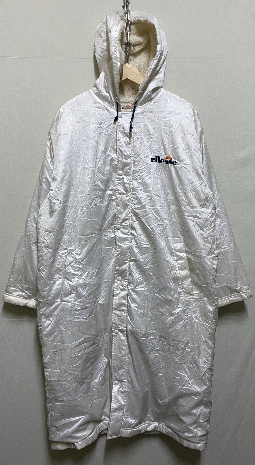 Ellesse × Japanese Brand Ellesse Long Jacket Fleece Inner Big Logo Hoodie Size US L / EU 52-54 / 3 - 1 Thumbnail
