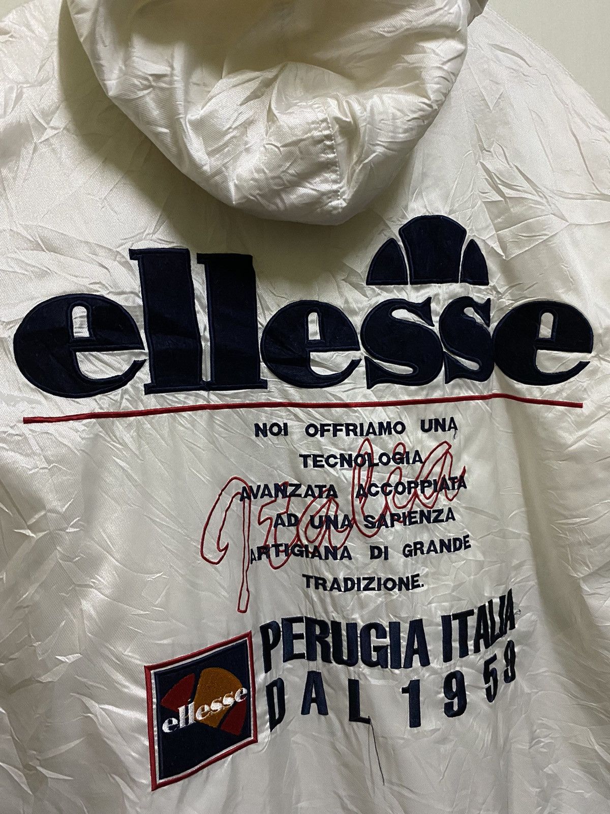 Ellesse × Japanese Brand Ellesse Long Jacket Fleece Inner Big Logo Hoodie Size US L / EU 52-54 / 3 - 9 Thumbnail