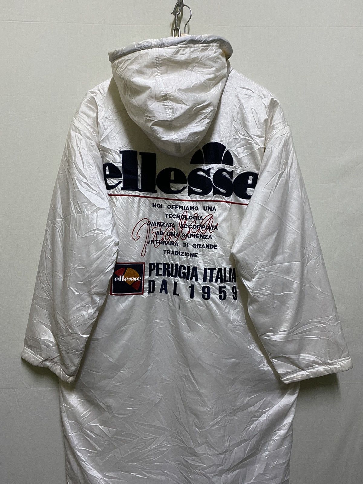 Ellesse × Japanese Brand Ellesse Long Jacket Fleece Inner Big Logo Hoodie Size US L / EU 52-54 / 3 - 7 Thumbnail