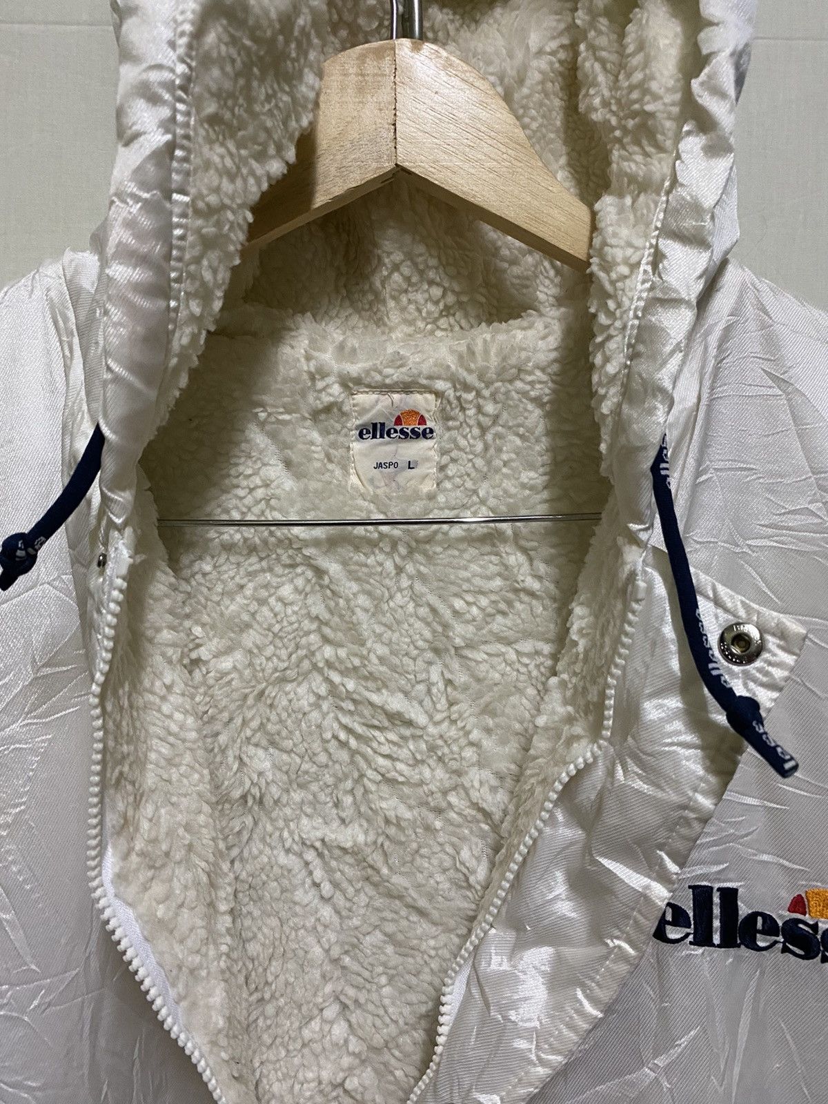 Ellesse × Japanese Brand Ellesse Long Jacket Fleece Inner Big Logo Hoodie Size US L / EU 52-54 / 3 - 5 Thumbnail