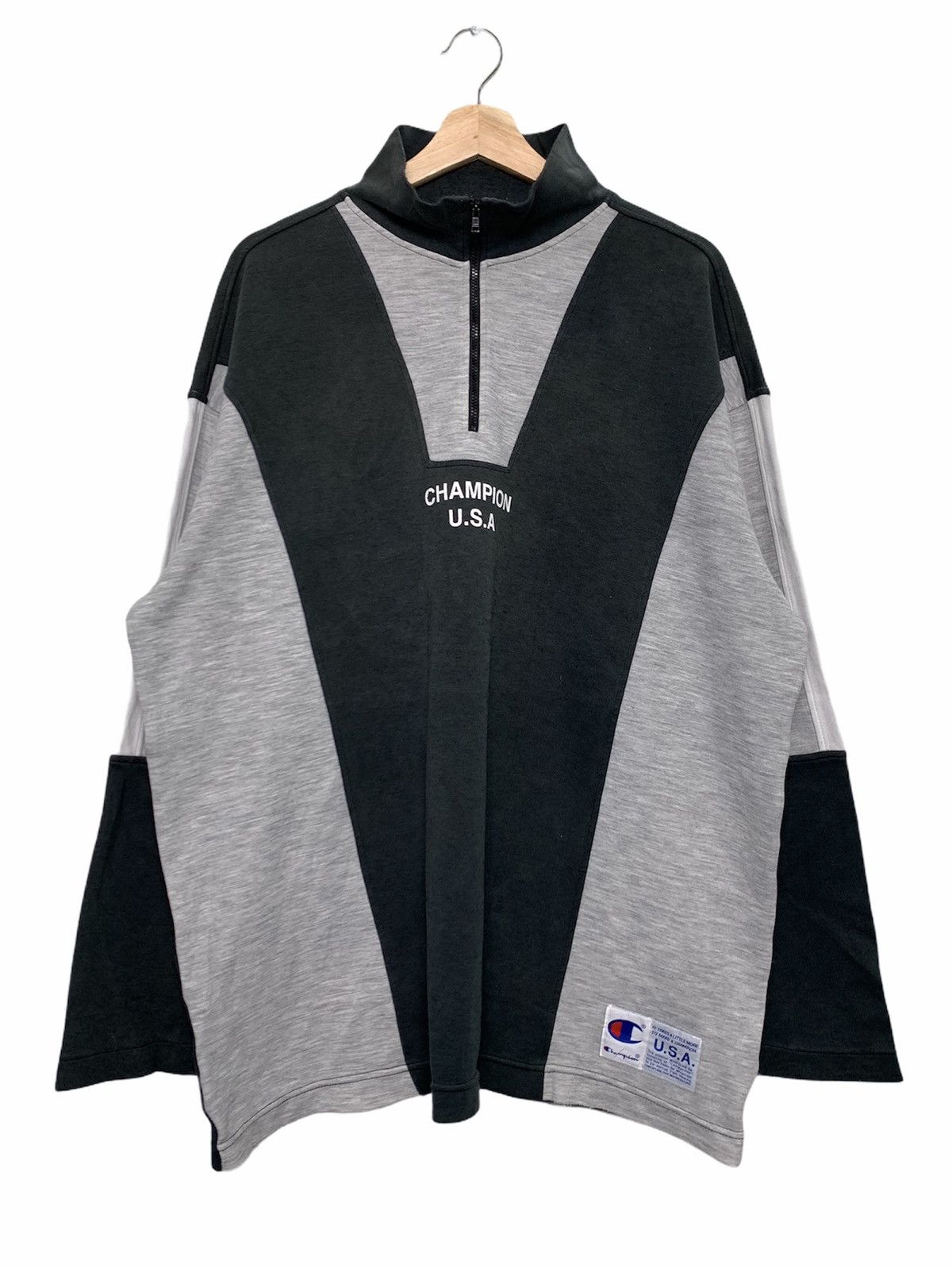 Champion Vintage Champion USA Half Zipper Sweatshirt Size US XL / EU 56 / 4 - 1 Thumbnail