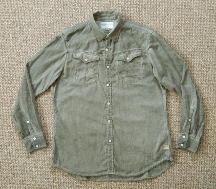 G-Star G-STAR RAW Arc 3D Shirt Dune Oak Overdye long sleeve Size US XL / EU 56 / 4 - 2 Thumbnail