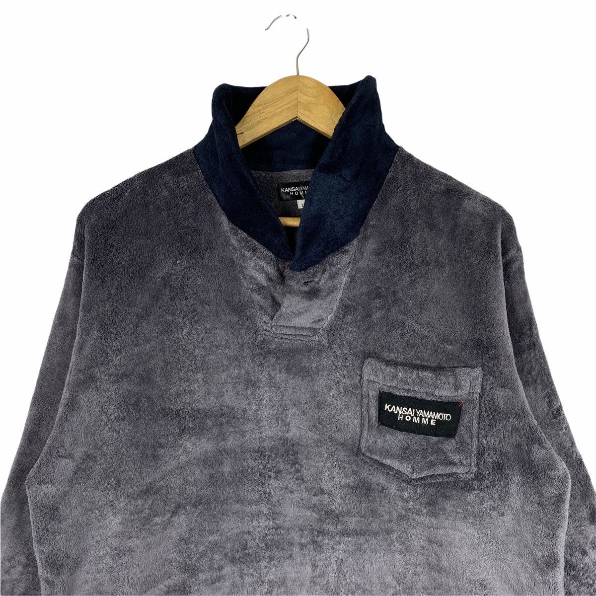 Kansai Yamamoto Vintage KANSAI YAMAMOTO HOMME Japanese Fleece Long Sleeve Size US L / EU 52-54 / 3 - 4 Thumbnail