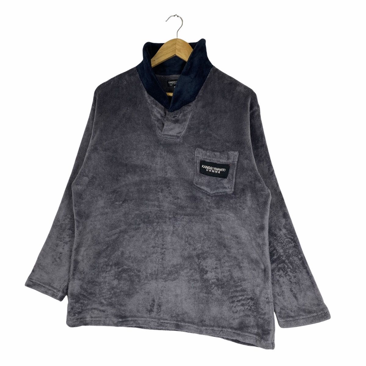 Kansai Yamamoto Vintage KANSAI YAMAMOTO HOMME Japanese Fleece Long Sleeve Size US L / EU 52-54 / 3 - 3 Thumbnail