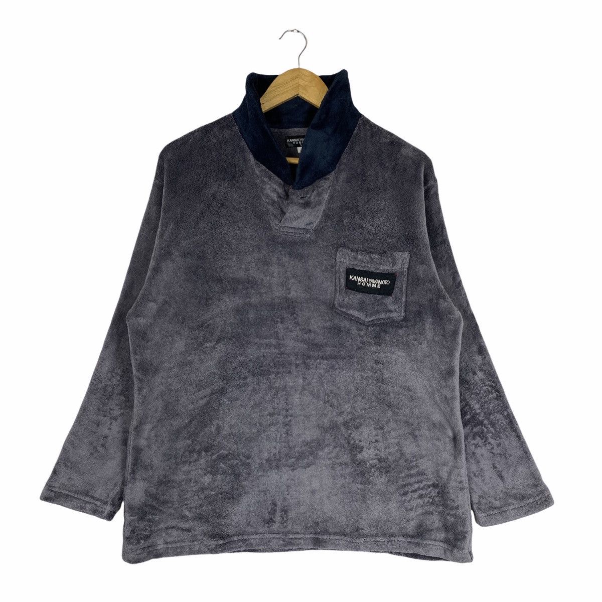 Kansai Yamamoto Vintage KANSAI YAMAMOTO HOMME Japanese Fleece Long Sleeve Size US L / EU 52-54 / 3 - 1 Thumbnail