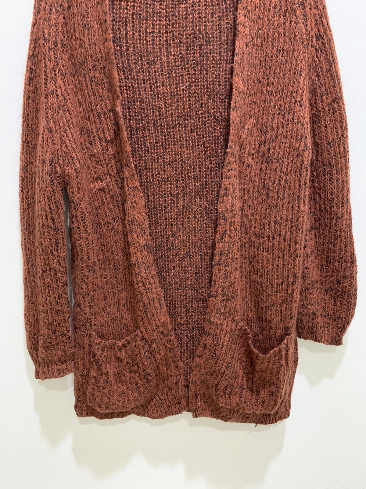 Designer × Forever 21 FOREVER21 Mohair Wool Pocket Aran Knitwear Cardigan Sweater Size M / US 6-8 / IT 42-44 - 4 Thumbnail